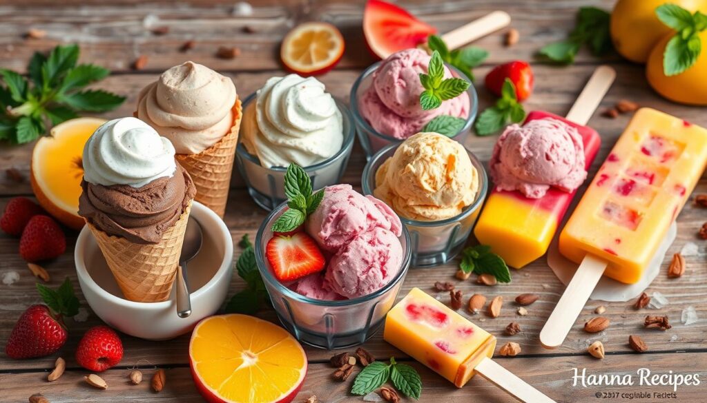 Variety of Ice Cream Flavors